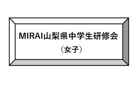 MIRAI山梨県中学生研修会（女子）