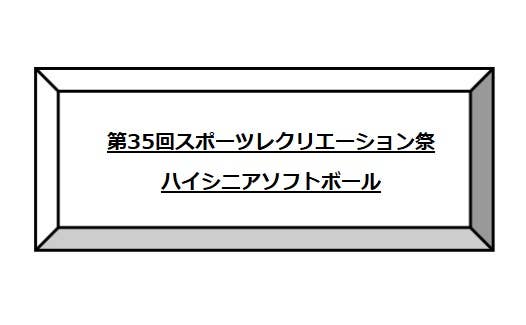 第35回スポーツレクリエーション祭 　ハイシニアソフトボール　組合せ