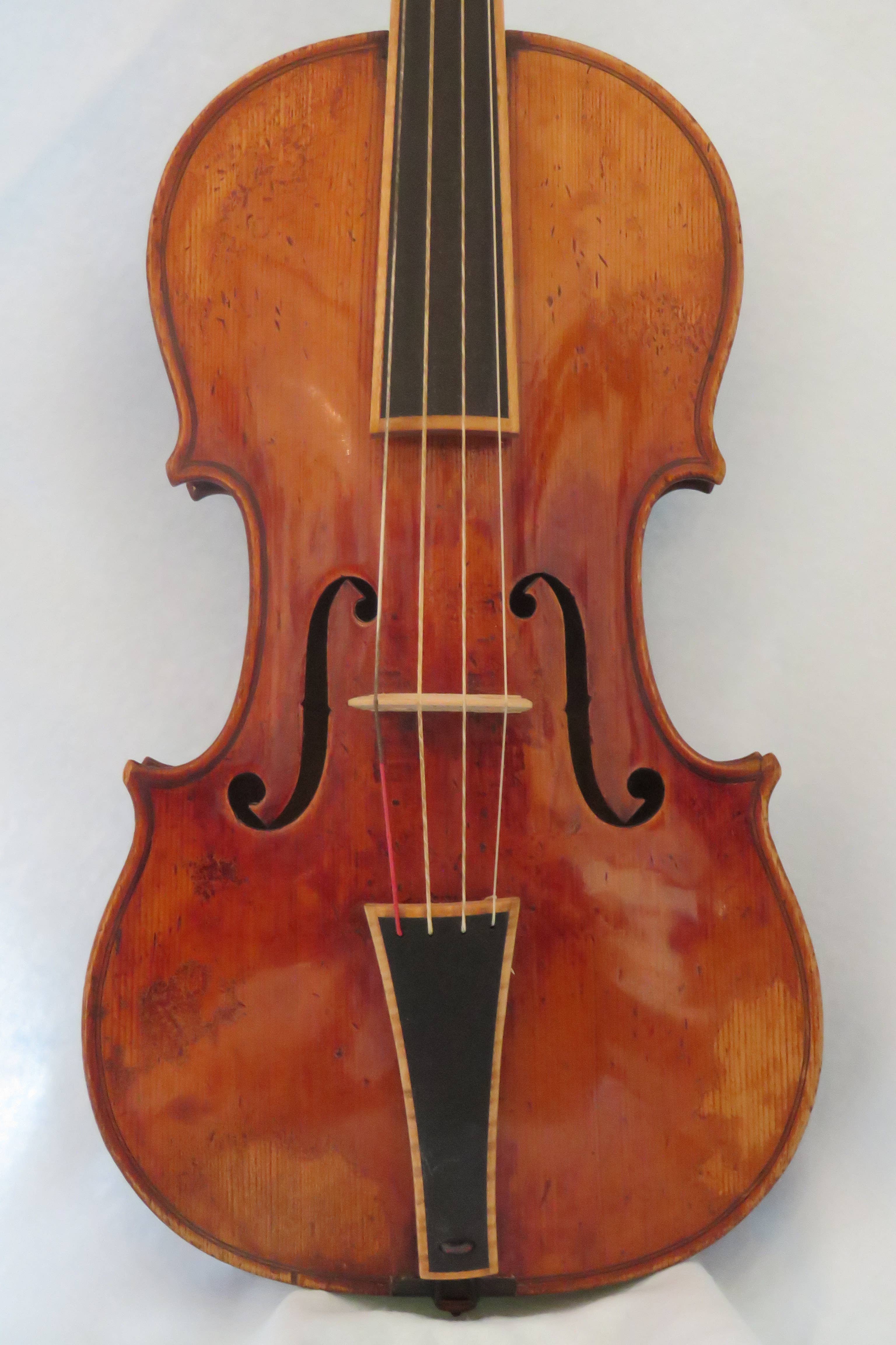 Baroque  Violin  labeled  Claudel  Boivin  1747   PARIS